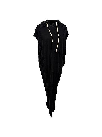Rick Owens Rick Owens Edfu Hooded Maxi Dress in Black Cotton (view 1)
