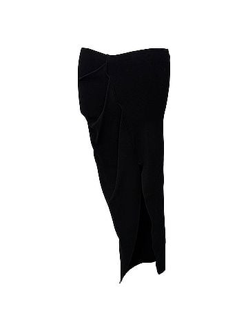 Rick Owens Rick Owens Draped Asymmetric Midi Skirt in Black Viscose (view 1)