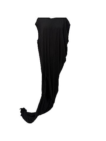 Rick Owens Rick Owens Edfu Crewneck Maxi Dress in Black Cotton (view 1)