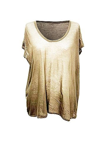 Rick Owens Rick Owens Round Neck T-Shirt in Grey Cotton (view 1)