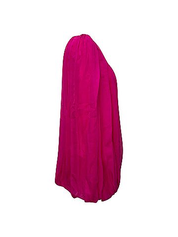 Rick Owens Rick Owens Gathered Blouse in Pink Silk (view 2)