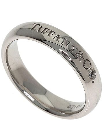 Tiffany & Co. Tiffany & Co. Band Ring, 1P Diamond Platinum PT950, Women's Ring. (view 1)