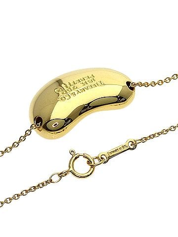 Tiffany & Co. Tiffany Bean Necklace, 18K Yellow Gold, Women's, TIFFANY&Co. (view 2)