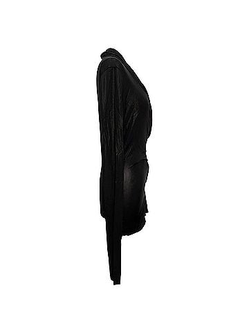 Rick Owens Rick Owens Magnetic Long Sleeve Top in Black Viscose (view 2)