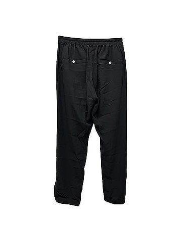 Rick Owens Rick Owens Drawstring Pants in Black Acetate (view 2)
