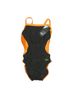 Speedo Solid Orange Black One Piece Swimsuit Size 26 - photo 1