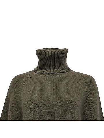 Theory Theory Turtleneck Sweater in Olive Wool (view 2)
