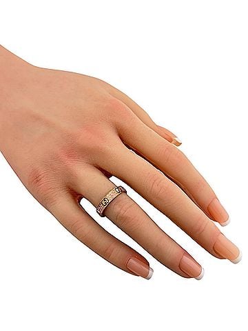Gucci Gucci Icon Stardust Ring, 18K Pink Gold, Sapphire, Women's (view 2)