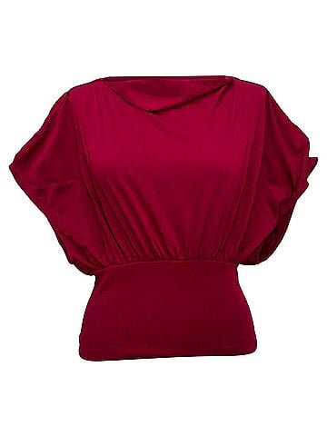 Rick Owens Rick Owens Boat Neck Short Sleeve Blouse in Pink Cotton (view 1)