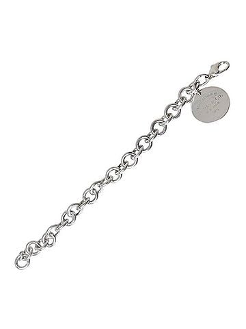 Tiffany & Co. Tiffany & Co. Return to Bracelet, Sterling Silver 925, Wrist circumference 19cm, Chain width 10mm, Motif diameter 23.4mm, Weight 36.5g, NT polished finish. (view 1)