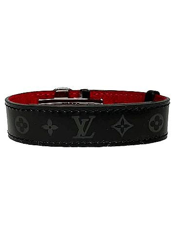 Louis Vuitton Louis Vuitton Rouge Mongram Eclipse Canvas Reversible Hinge Bracelet in Black Leather (view 1)