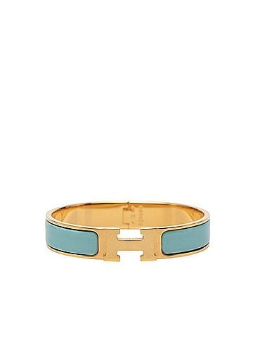 Hermès Hermes Click H PM Bracelet Bangle Gold Blue Plated Women's HERMES (view 1)