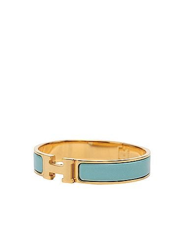 Hermès Hermes Click H PM Bracelet Bangle Gold Blue Plated Women's HERMES (view 2)