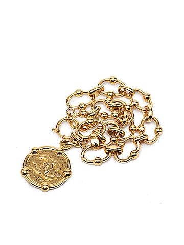 Chanel Chanel Coco Mark Chain Bracelet, Gold Plated, Women's CHANEL (view 1)