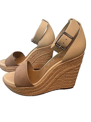 Copper Key Sandal Wedges (view 1)