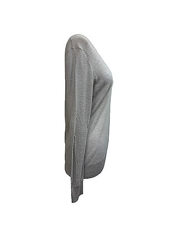 Joseph Joseph V-Neck Sweater in Grey Cashmere (view 2)