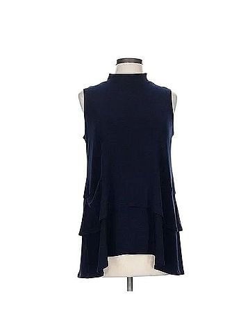 Sympli Waterfall Pocket Sleeveless Tunic Sleeveless Blouse (view 1)