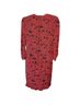 Escada 100% Rayon Leopard Print Red Black Cocktail Dress Size 8 - photo 2