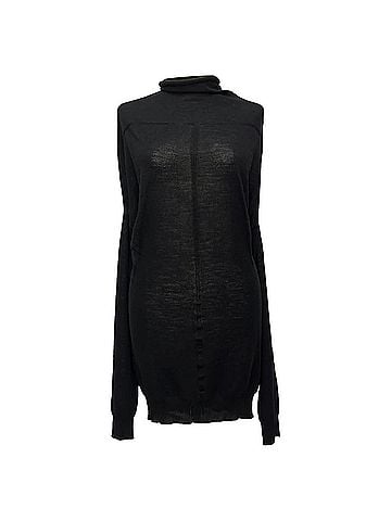 Rick Owens Rick Owens Crater Oversized Sweater in Black Wool (view 1)