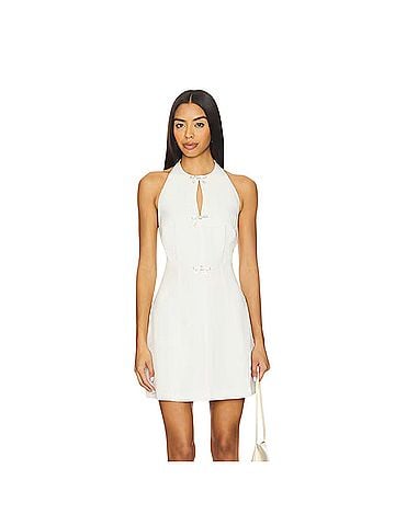 Steve Madden Juvia Antique White Halter Bow Cocktail Dress (view 1)