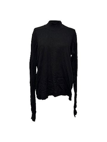 Rick Owens Rick Owens Turtleneck Sweater in Black Cotton (view 1)