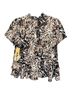 Veronica M. Animal Print Multi Color Short Sleeve Blouse Size S - photo 2