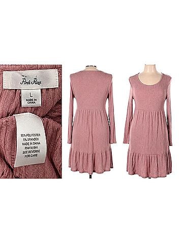 Pink Rose Casual Dress (view 2)