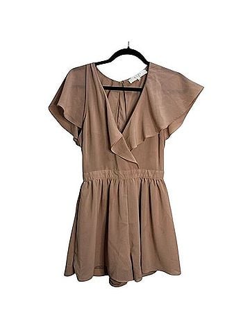 Astr Blush Flutter Cape Romper Jumpsuit (view 1)