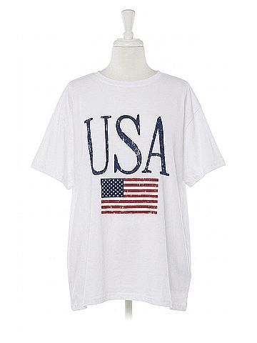 Show Me Your Mumu Airport Tee in Usa Flag Graphic (view 1)
