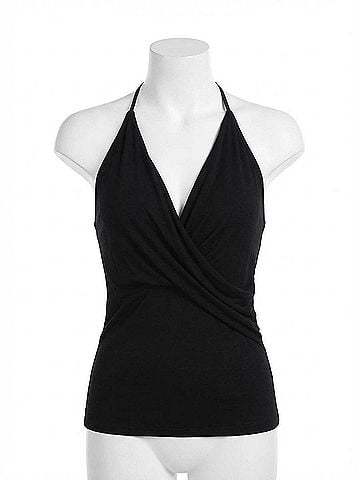 Rick Owens Women's Draped Rainio Top in Black (view 1)