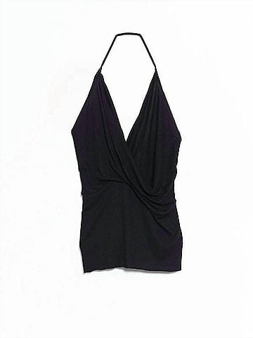 Rick Owens Women's Draped Rainio Top in Black (view 2)