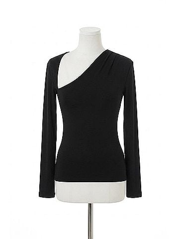 Astr Della Cutout Long Sleeve Bodysuit in Black (view 1)