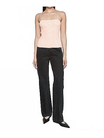 Enza Costa Soft Structure Knitted Tank in Pale Pink (view 2)