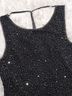 Stenay 100% Silk 100% Polyester Black Silver Sleeveless Blouse Size L - photo 4