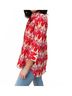 Boho Chic Red Chevron Button Up Shirt in Abstract Size S - photo 3