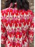 Boho Chic Red Chevron Button Up Shirt in Abstract Size S - photo 5