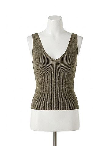 Heartloom Indra V-Neck Top in Olive (view 1)