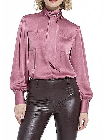 ESQUALO Daiane Utility Scarf Blouse in Glam Mauve (view 2)