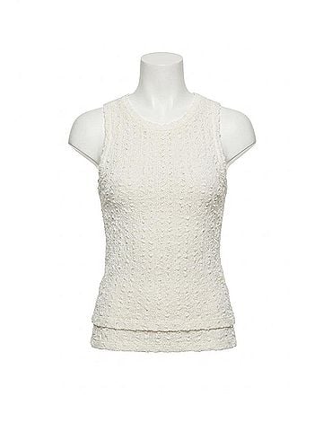 Enza Costa Puckered Sheath Tank in Vanilla (view 1)