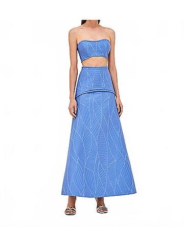 Alexis Alini Strapless Top in Marine (view 2)