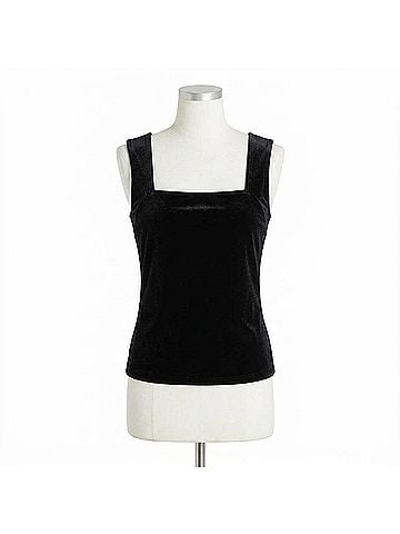 L'Agence Women's Kaeli Velvet Top in Black (view 1)