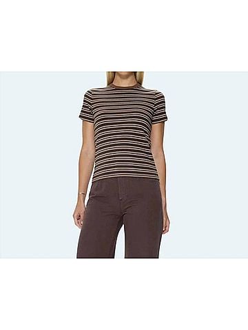 Pistola Alba Shrunken Tee in Bruna Black Stripe (view 2)