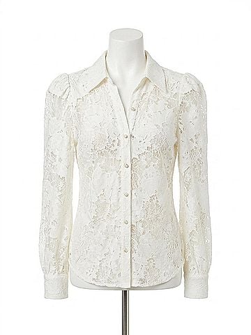 L'Agence Jenica Lace Blouse in Ivory (view 1)