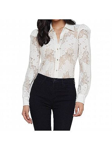 L'Agence Jenica Lace Blouse in Ivory (view 2)