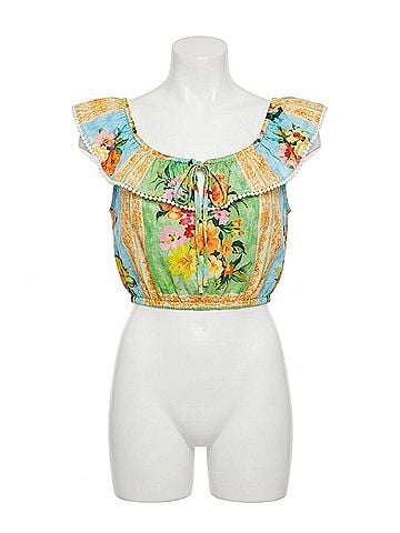Show Me Your Mumu Carson Cropped Top in Country Bouquet (view 1)