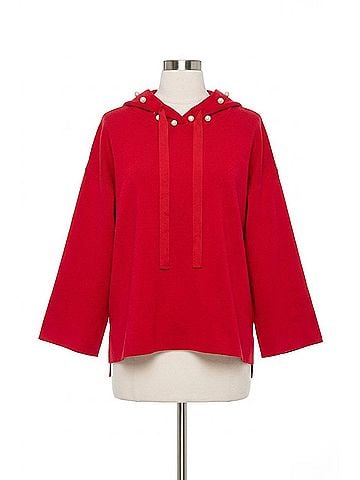 Joh Francine French Scuba Pearl Hoodie in Red (view 1)