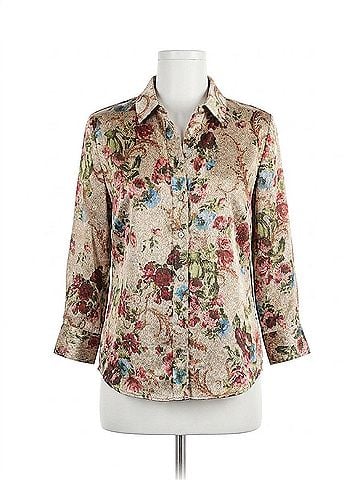 L'Agence Dani Silk Blouse in Multi Floral Tapestry (view 1)
