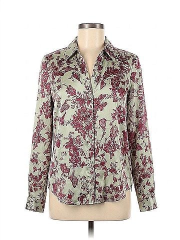 L'Agence Tyler Silk Blouse in Tan/Truffle Butterfly Toile (view 1)