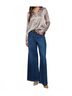 L'Agence Animal Print Gray Tyler Silk Blouse in Grey Multi Patch Leopard Size M - photo 5