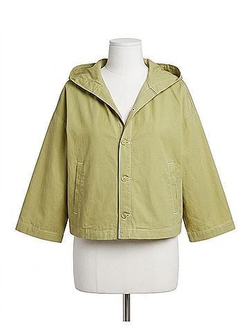 L'Agence Devi Hood Swing Coat in Mantis (view 1)